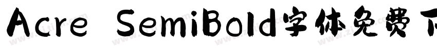 Acre SemiBold字体免费下载字体转换